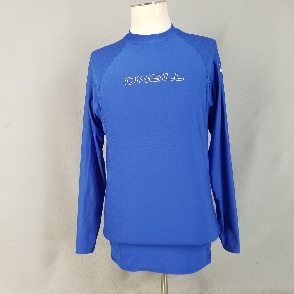 O'Neill Rash Guard Men 2XL Blue Performance Fit Long Sleeve Surf UV Protection